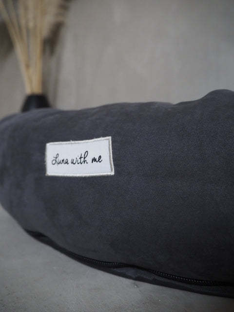 Charcoal Grey XL Donut Dog Bed