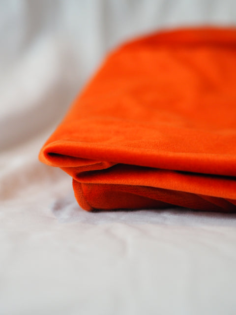 Burnt Orange Velvet Cushion - Cover