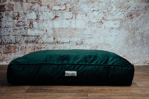 Emerald Green Cushion Dog Bed